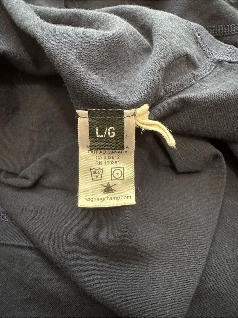 Reigning Champ Navy Blue Tee Shirt Large